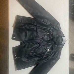 INC INTERNATIONAL CONCEPTS, SIZE: LARGE, FAUX LEATHER JACKET